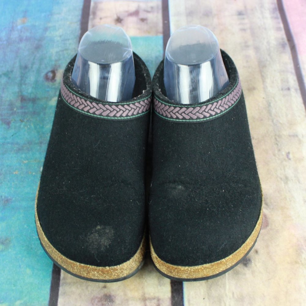 Women's Wool Cork Sole Slip-on Clog Slippers Sz 8 - Picture 13 of 15